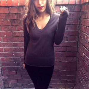 J. Crew Wool Brown Long Sleeve Top Size Small